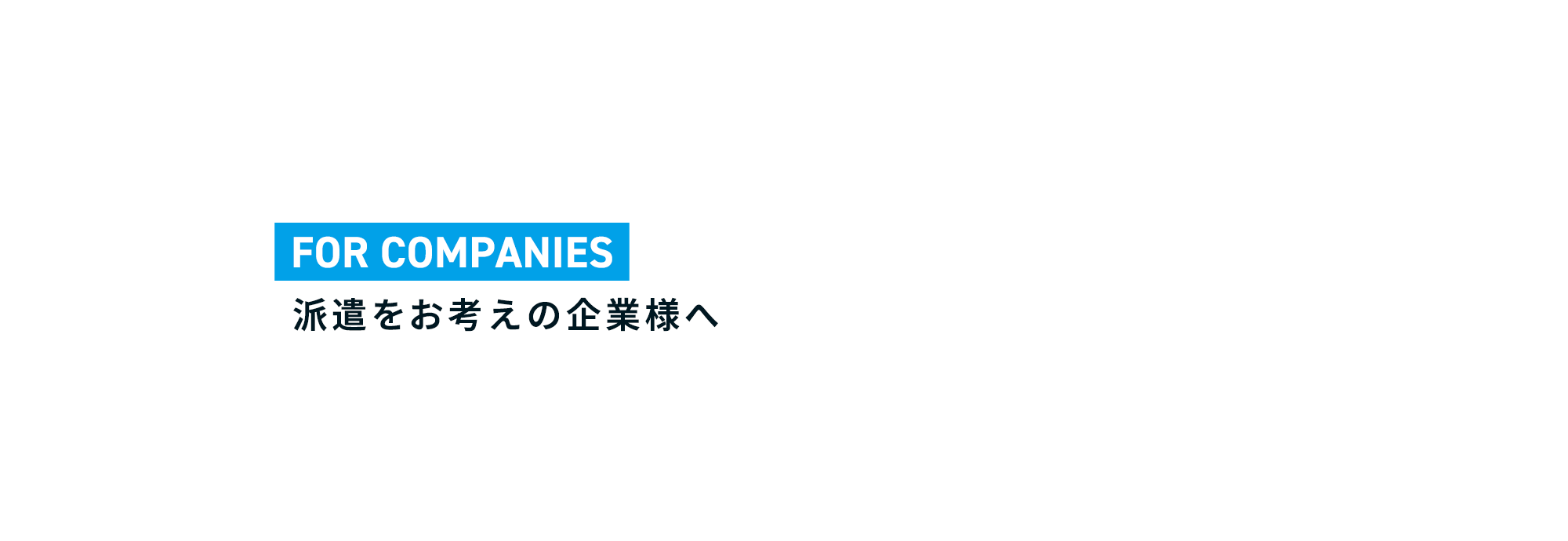 派遣をお考えの企業様へ